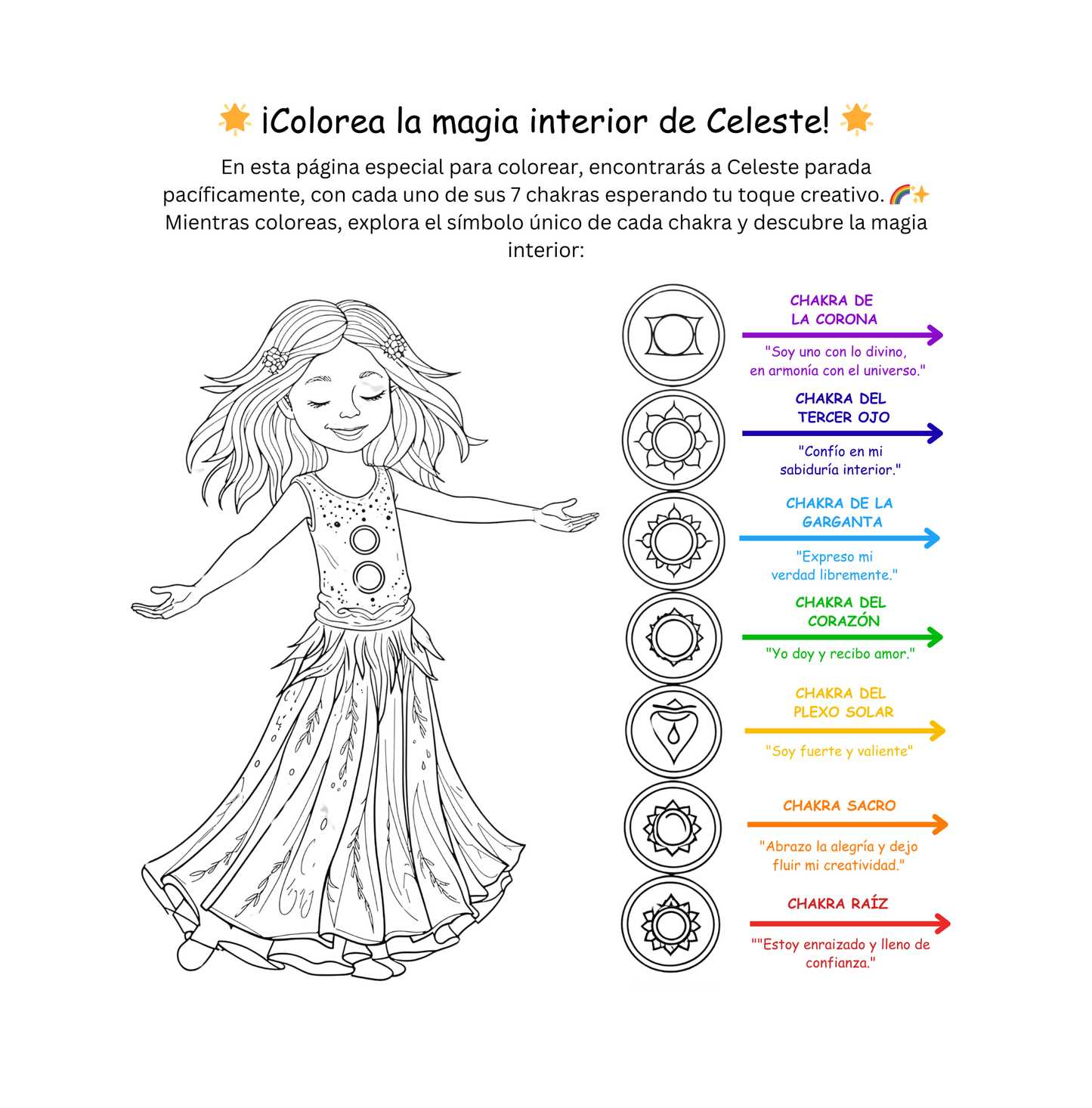 La Mágica Aventura de los Chakras de Celeste (Spanish)